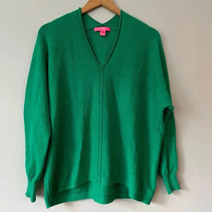 Lilly Pulitzer Green V-Neck Sweater